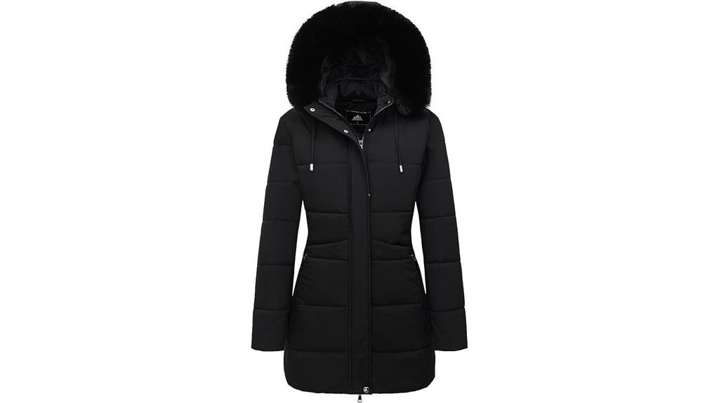 winter puffer coat with fur