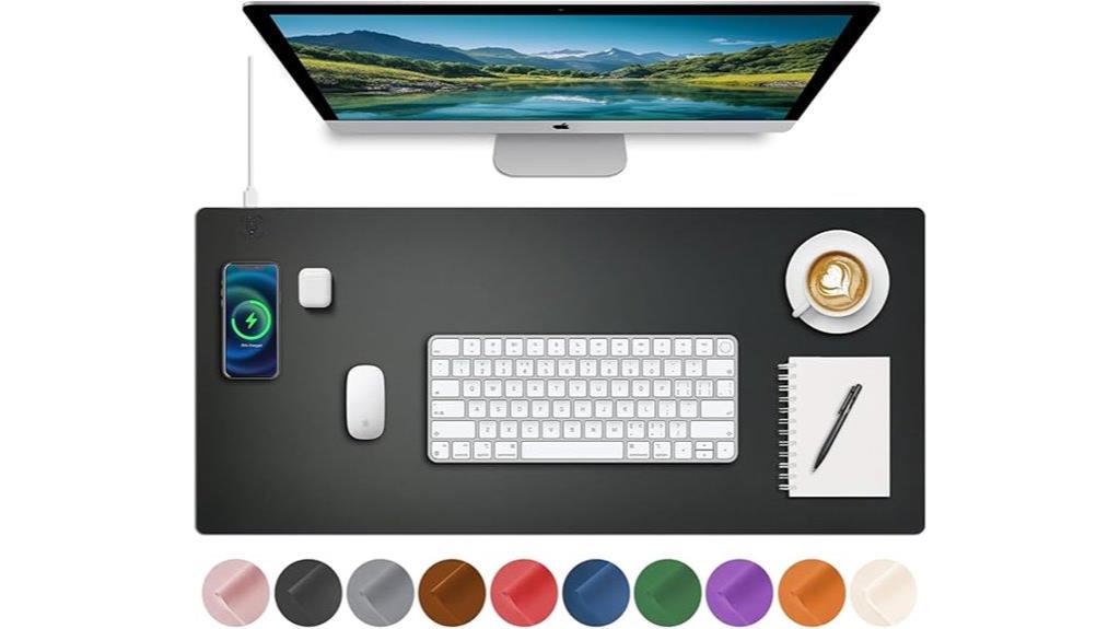 wireless charging desk mat