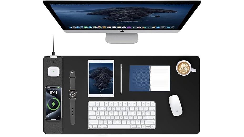 wireless charging waterproof desk mat