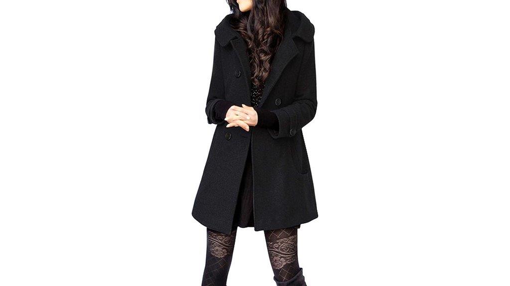 women s double breasted wool coat