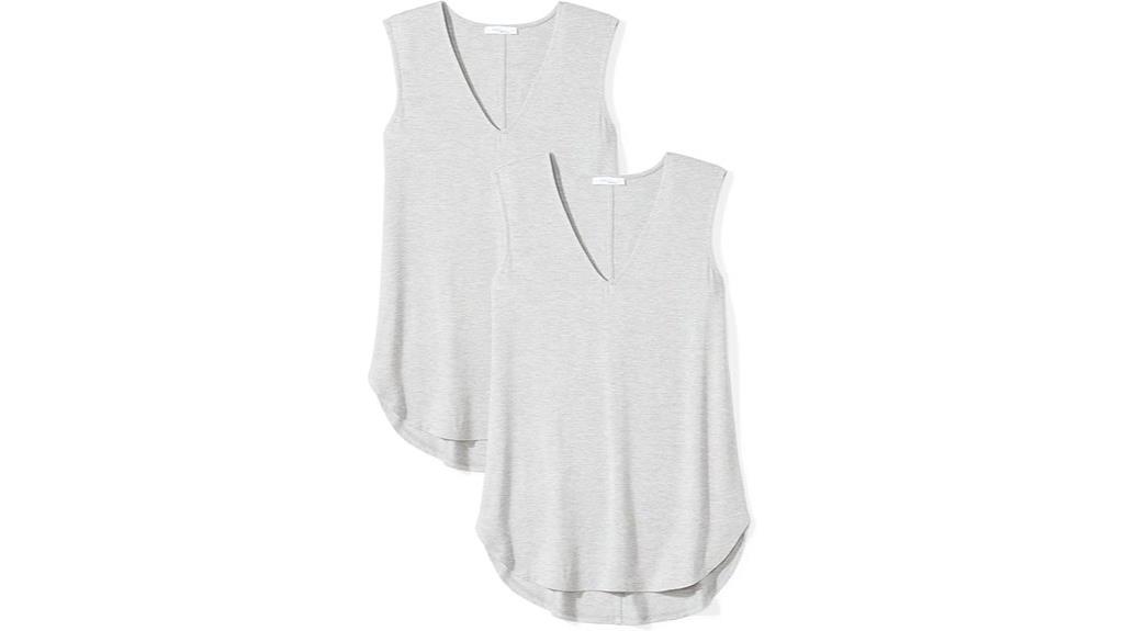 women s jersey v neck tank