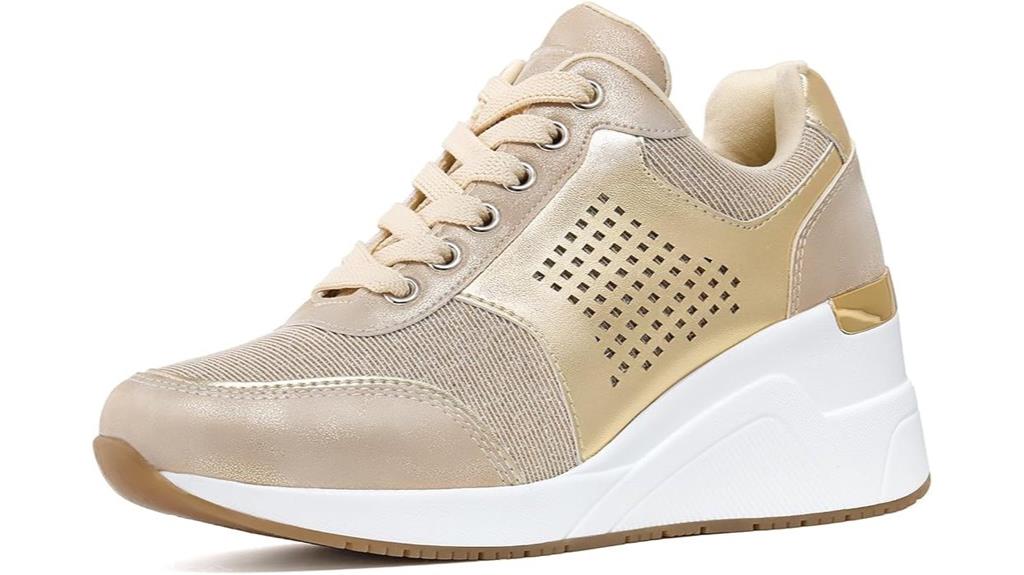 women s wedge sneaker shoes