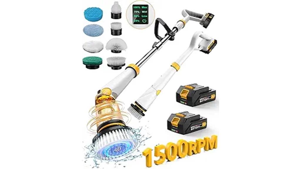 electric spin scrubber two batteries