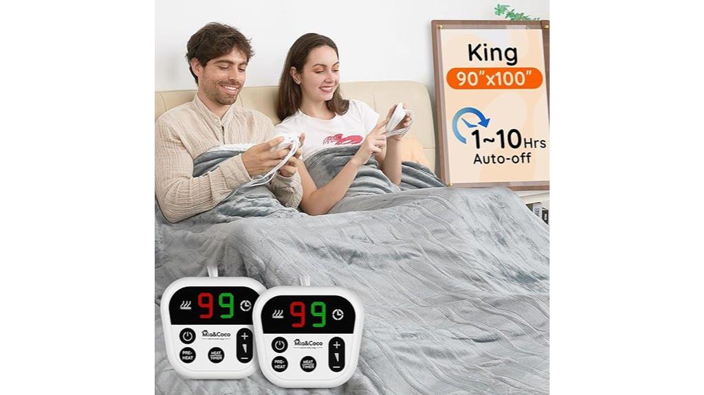 king sized dual controls blanket