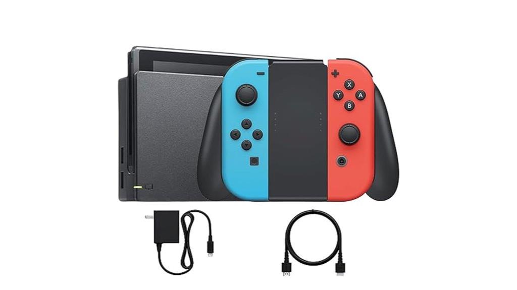 neon red blue joy con