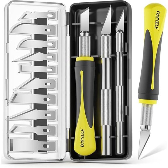 DIYSELF 16-Piece Craft Knife Set with Blades