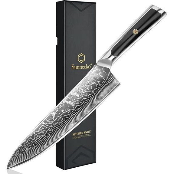 Sunnecko 8-Inch Damascus Chef Knife