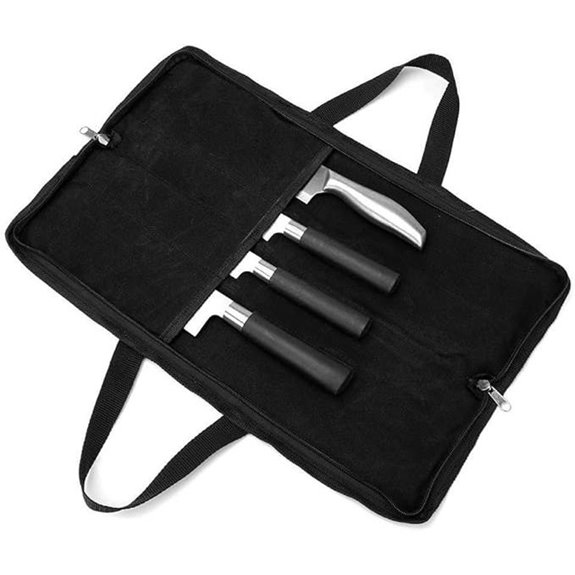 Heavy Duty Canvas Knife Roll with 4 Slots