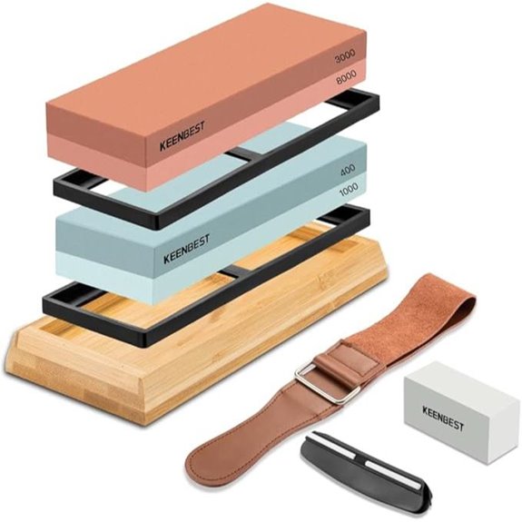 Premium Whetstone Set for Kitchen Knife Sharpening