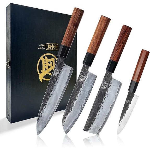 MITSUMOTO SAKARI Japanese Chef's Knife Set 4 Pcs