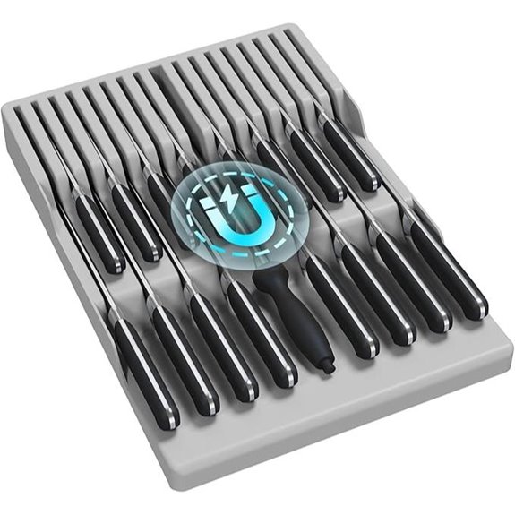 Lifewit Magnetic Knife Drawer Organizer and Storage