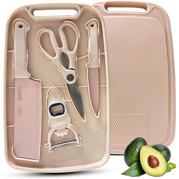 5-in-1 Travel Cutting Board and Knife Set