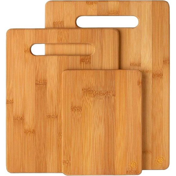 Bamboo Cutting Board Set (3 Pieces) Food Prep