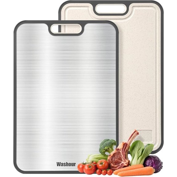 Titanium Double-Sided Cutting Board Non-Toxic 16x11 inches