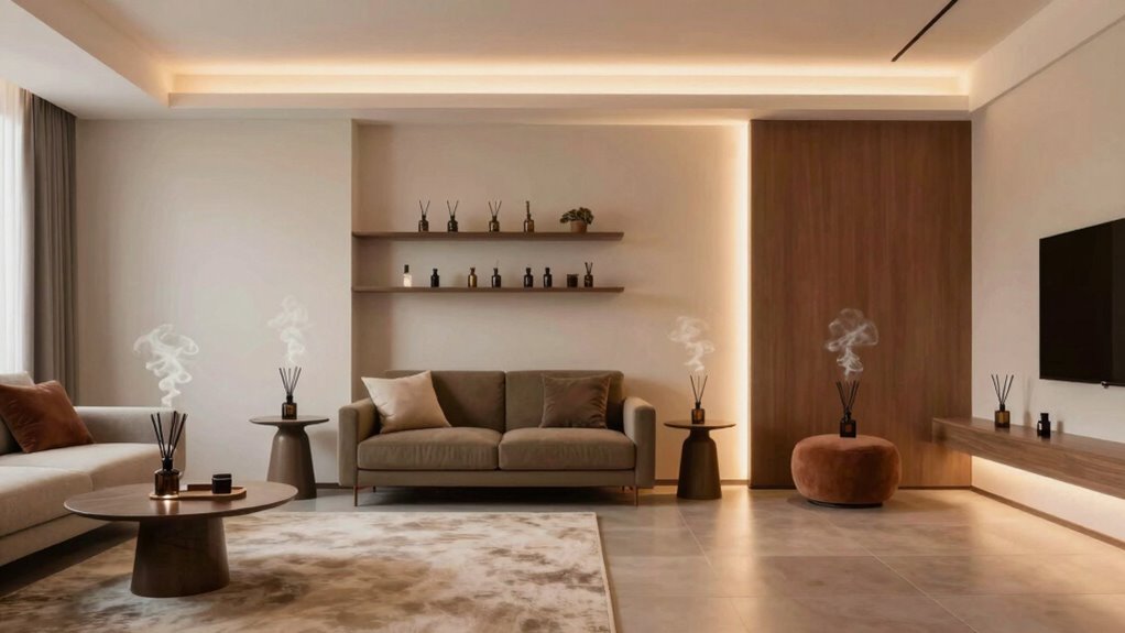 strategic diffuser placement and layering