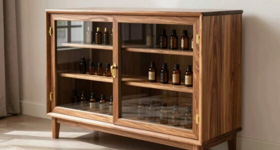 top wooden oil cabinets