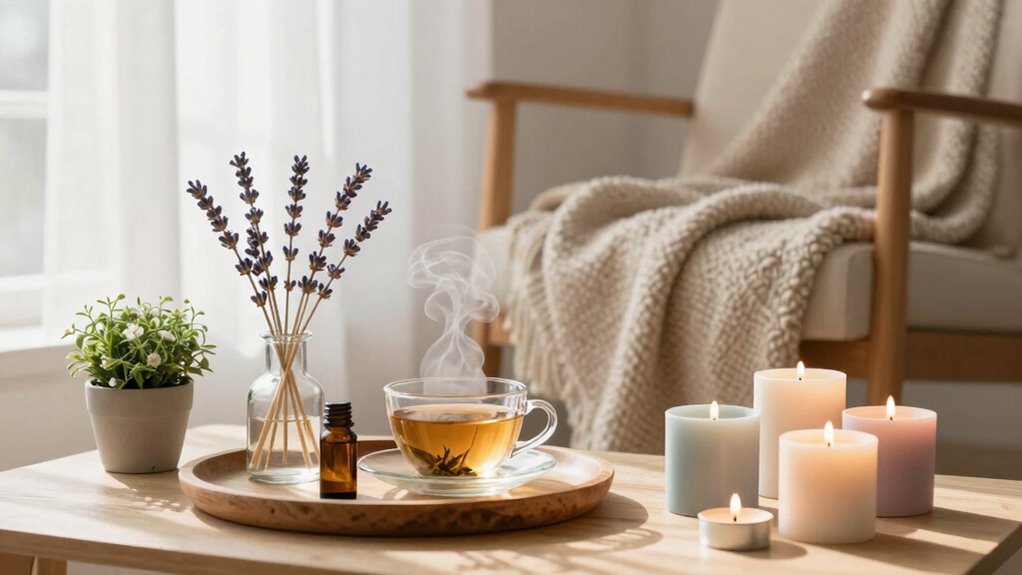 calming sunday scent routine