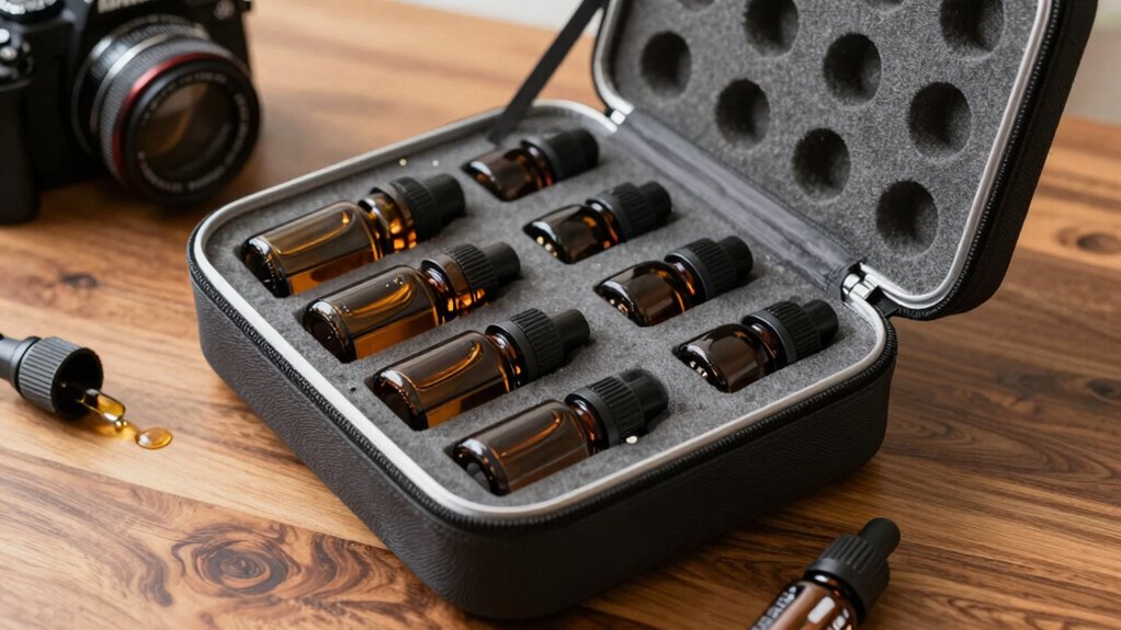 large organized essential oil case