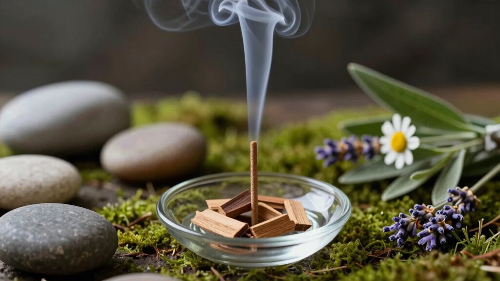 layered calming aromatic environment