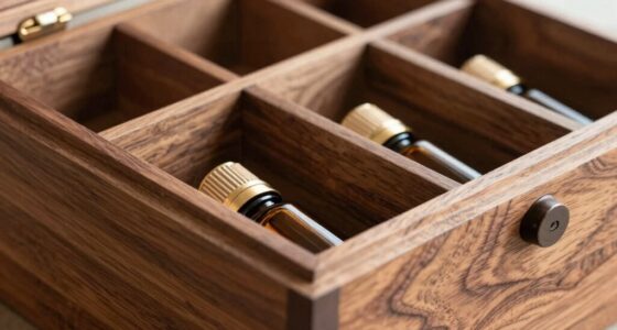 wooden essential oil box